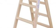 escalera de madera baja 4 peldaños