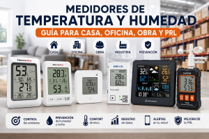 Medidores de temperatura y humedad: guía para casa y trabajo