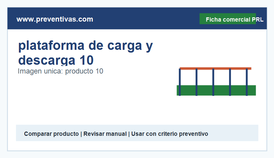 plataforma de carga y descarga 10 - medio auxiliar recomendado